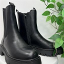 stivale con plateau nero